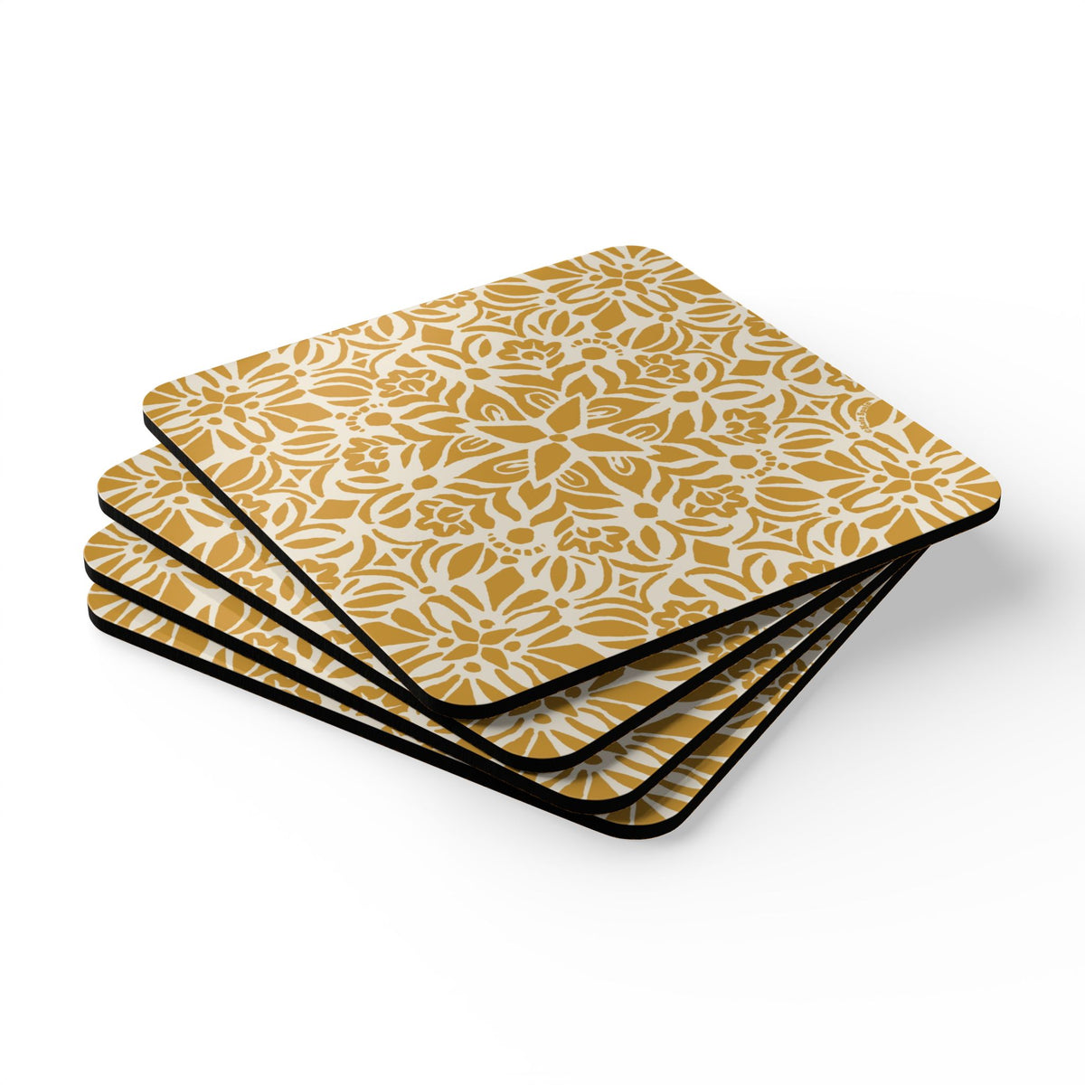 Kerala Gold Cork Coaster Set