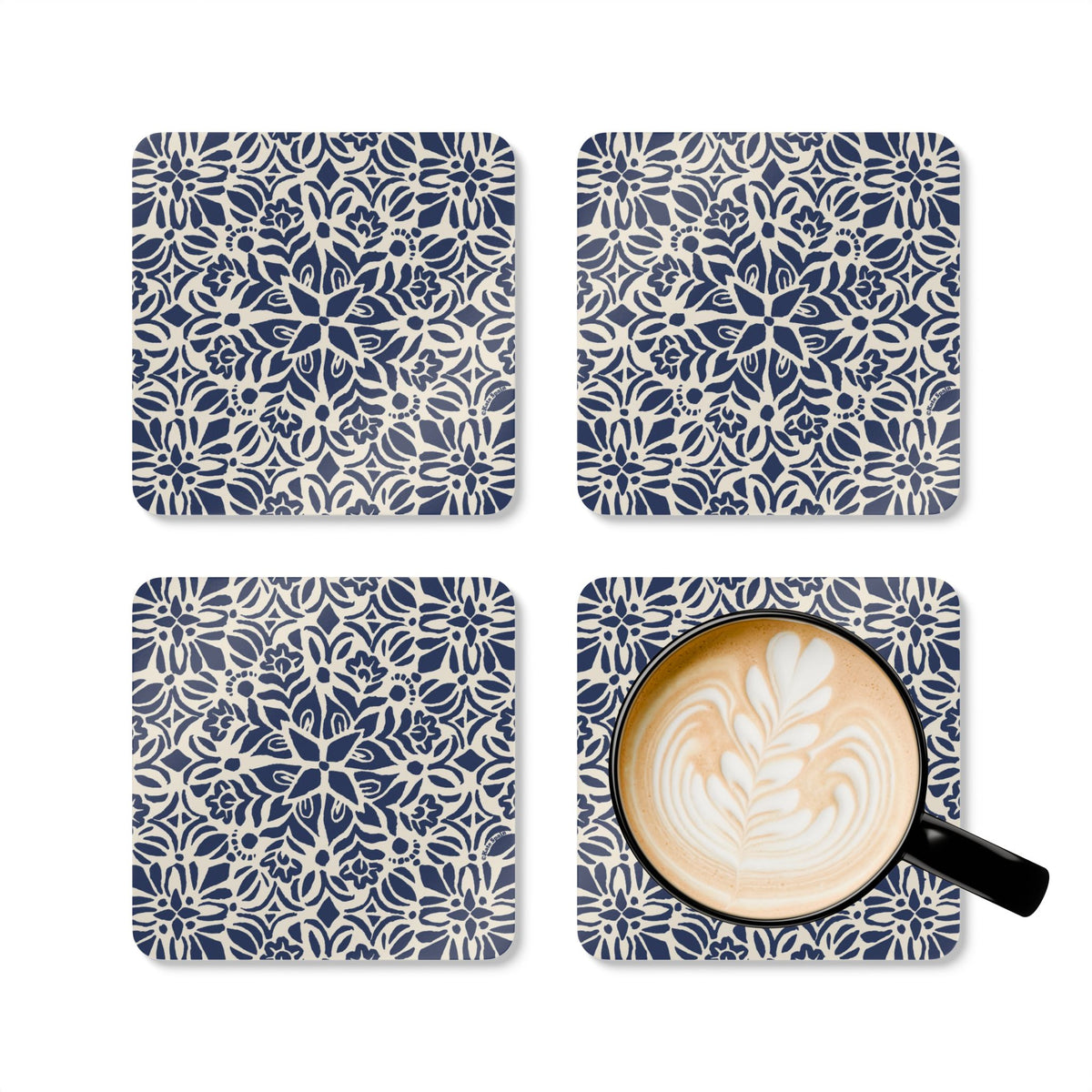 Kerala Navy Cork Coaster Set