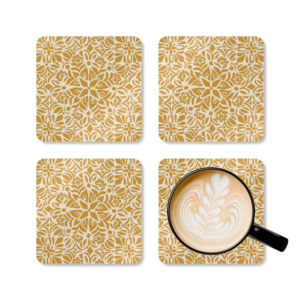 Kerala Gold Cork Coaster Set