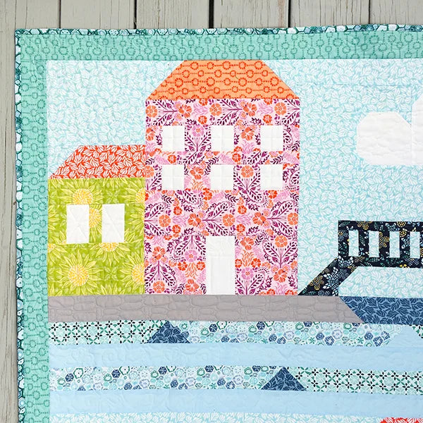 Grand Canal quilt fabric detail close-up