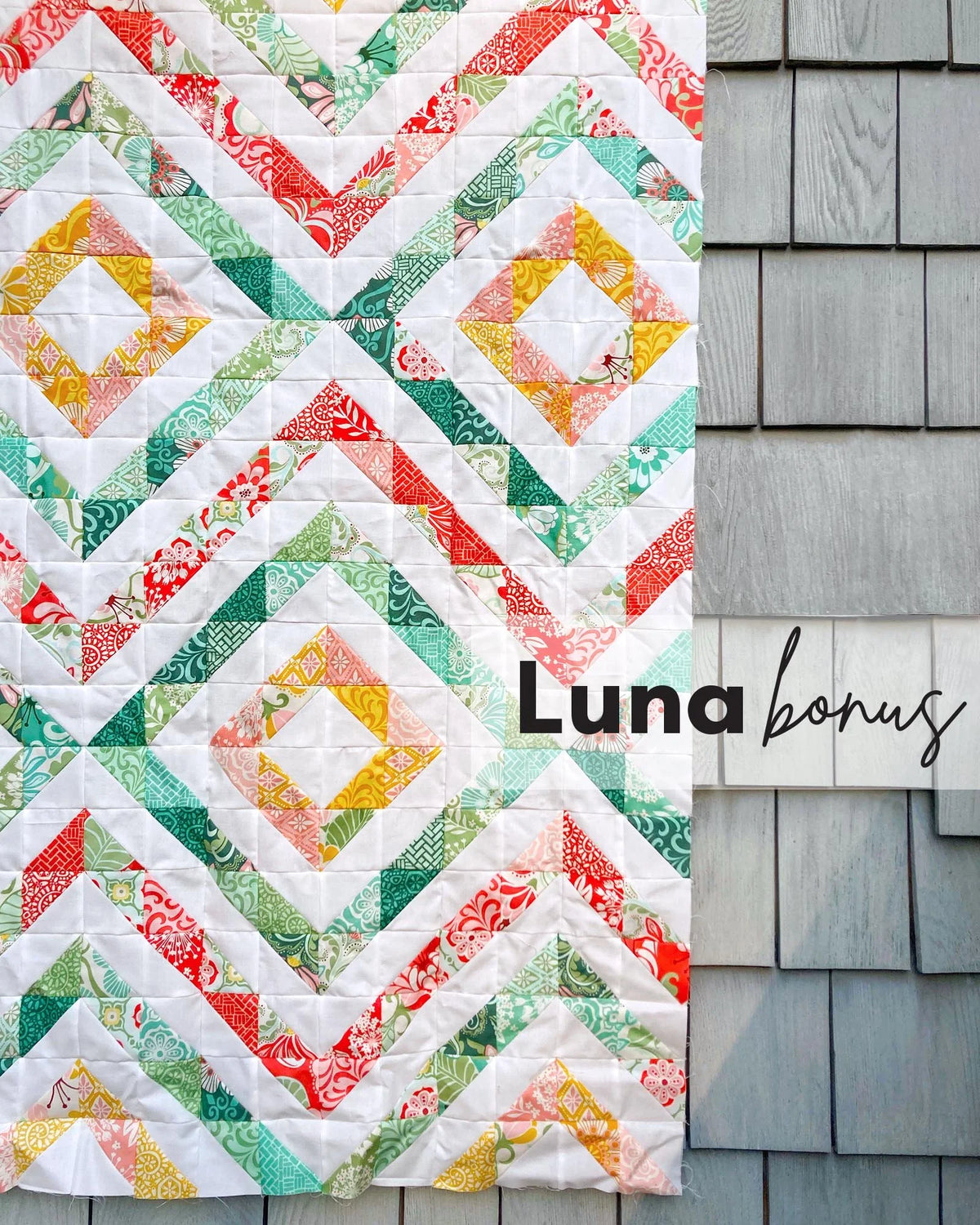 Luna quilt pattern bonus design option