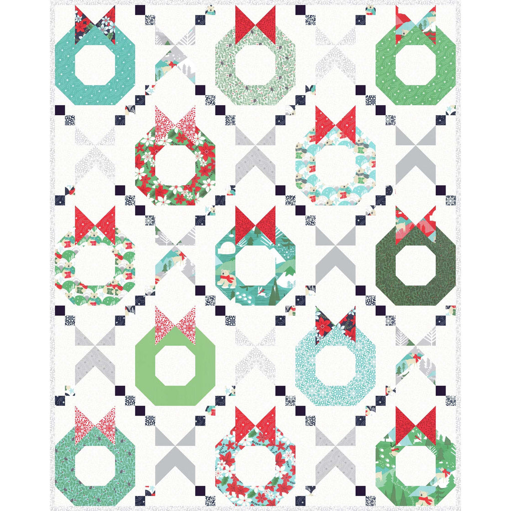 Merry + Bright quilt pattern - finished quilt