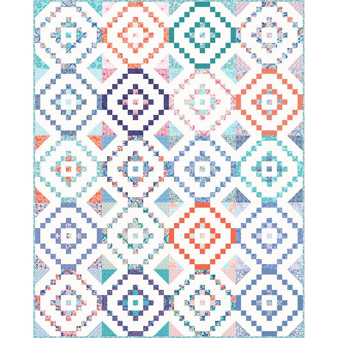 Orbit quilt pattern - finished quilt