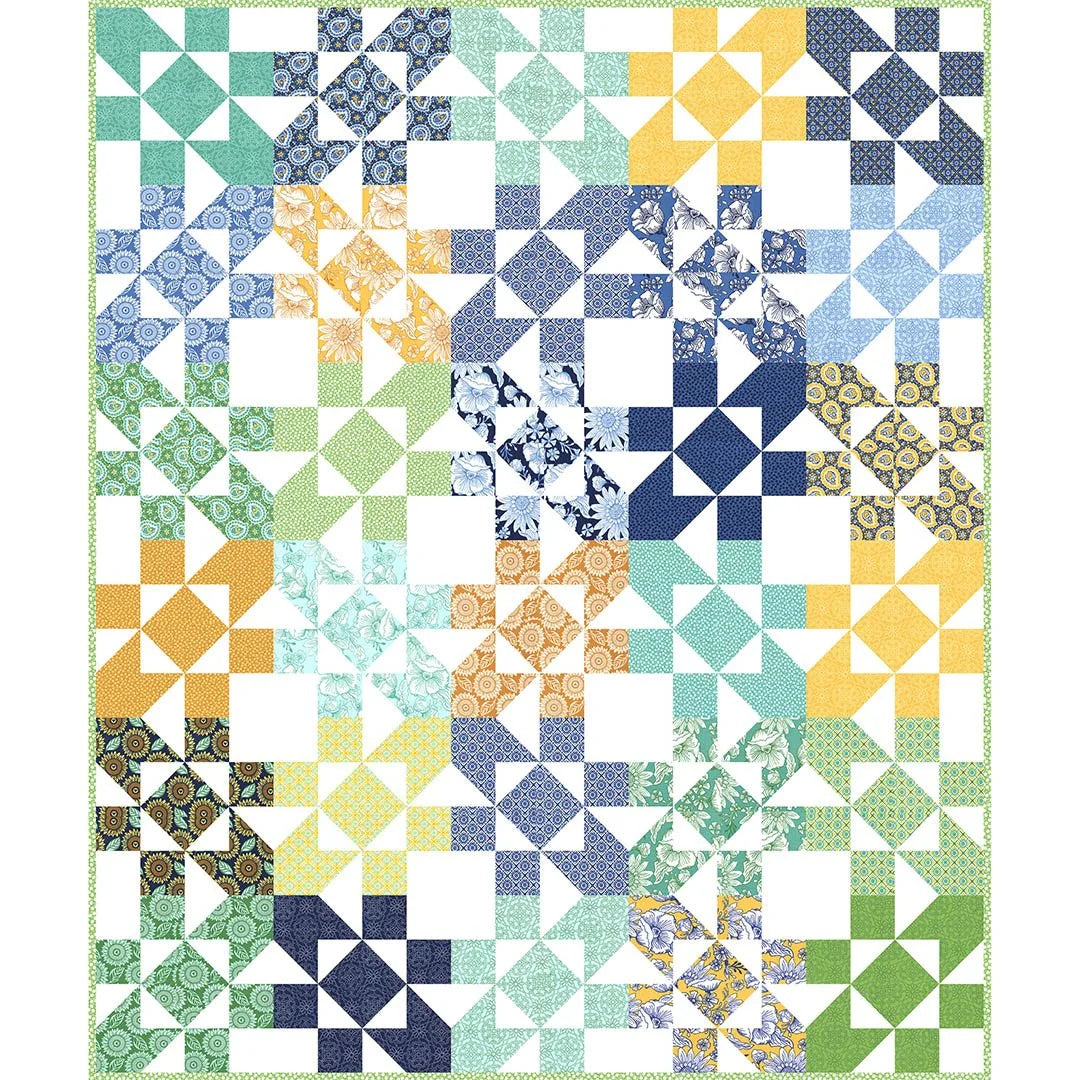 Parquet quilt pattern - finished quilt