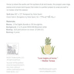 Parquet quilt pattern - back cover with pattern details