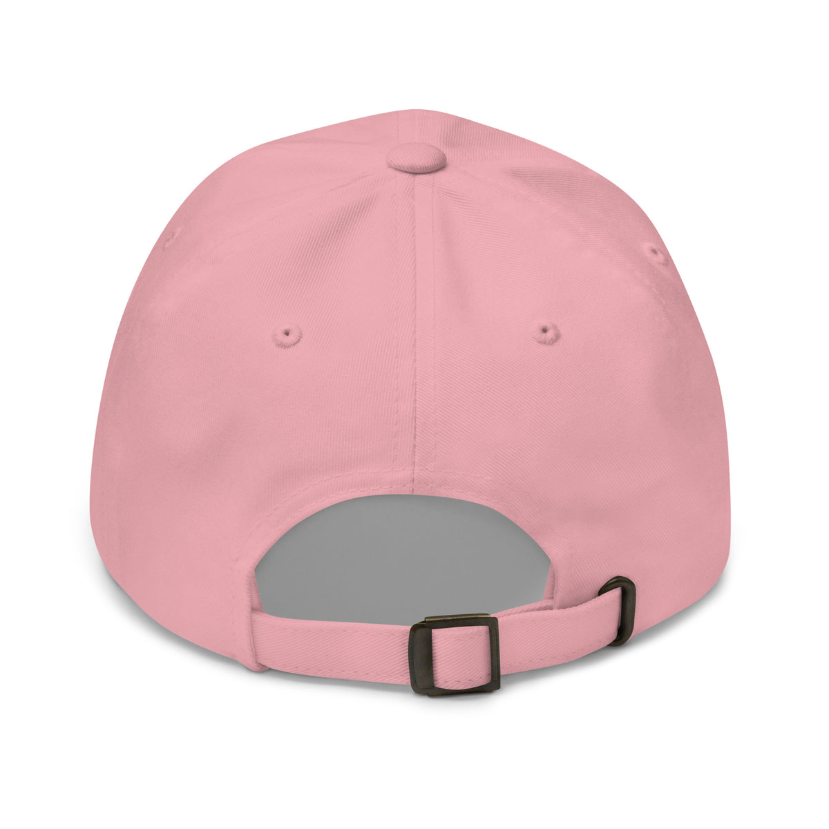 Colorful “QUILT” lettering embroidered baseball cap in pink, back view – Kate Spain Moda Quilt design