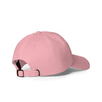 White starburst fireworks embroidered baseball cap in pink, angled back view – Kate Spain design