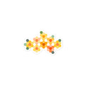 Yellow GeoFlora hexagon flower kiss-cut sticker, 3 by 3 inch – Kate Spain design for Pat Sloan
