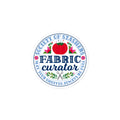 Fabric Curator Society of Stashers badge kiss-cut sticker, 3 by 3 inch – Kate Spain design for Pat Sloan
