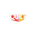 Moda QUILT logo kiss-cut vinyl sticker, 3 by 3 inch size – Kate Spain design