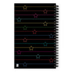 May the ¼" Be With You spiral notebook with a sewing machine, back cover with stars – Kate Spain design for Pat Sloan